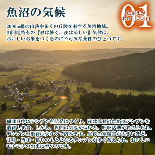 山間地の水田の様子と魚沼産もち米がおいしい理由